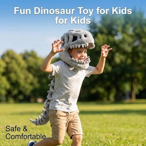 Realistic 3D Dinosaur Costume, Dinosaur Skeleton Outfit with Skull Cosplay Props in Saudi Arabia