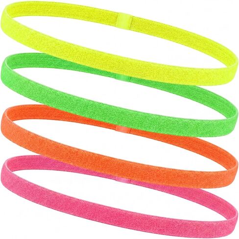 Sumind Thick Non-Slip Elastic Sport Headbands, Elastic Silicone Grip Exercise Hair and Sweatbands for Yoga(Assorted Colors,25 Pieces) in Kuwait