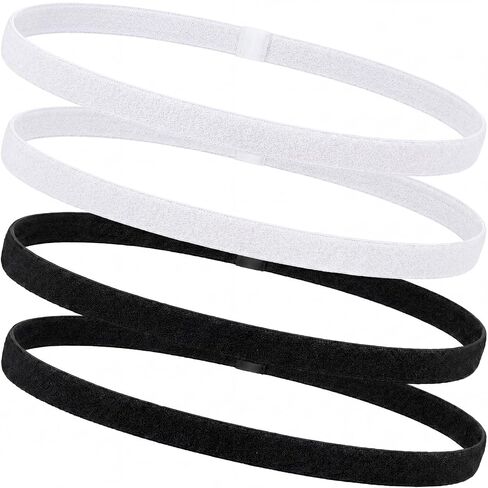 Sumind Thick Non-Slip Elastic Sport Headbands, Elastic Silicone Grip Exercise Hair and Sweatbands for Yoga(Assorted Colors,25 Pieces) in Kuwait