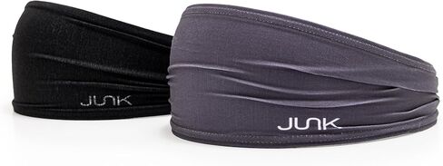 JUNK Brands Headband Bundle – 2-Pack Big Bang Lite (London Fog + Tactical Black) Sports Headbands in Kuwait
