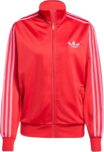 adidas WOMEN'S ADICOLOR CLASSICS LOOSE FIREBIRD TRACK JACKET, Better Scarlet/Lucid Pink, Large in Kuwait