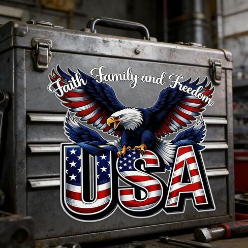 ملصق سيارة God Bless America، ملصق الذكرى السنوية الـ 250 للولايات المتحدة الأمريكية، قطعتان (12 بوصة و6 بوصة ملصقات نسر الذكرى السنوية الـ 250، ملصق استقلال الولايات المتحدة الأمريكية 1776-2026، لخوذة Tumbler Car Windows Notebook (D #) in Kuwait