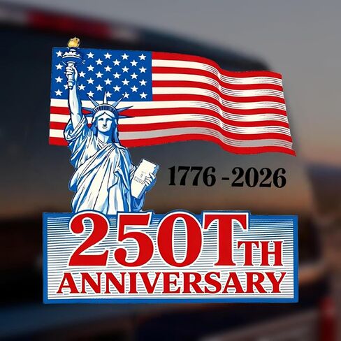 ملصق سيارة God Bless America، ملصق الذكرى السنوية الـ 250 للولايات المتحدة الأمريكية، قطعتان (12 بوصة و6 بوصة ملصقات نسر الذكرى السنوية الـ 250، ملصق استقلال الولايات المتحدة الأمريكية 1776-2026، لخوذة Tumbler Car Windows Notebook (D #) in Kuwait