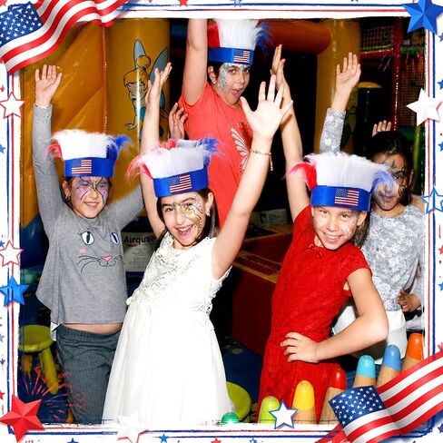 Chicingyou 6 Pcs 4th of July Patriotic Hairy Headband Red White and Blue USA Patriotic Sport Events American USA Hat Independence Day Party Costume Accessory 4th of July for Men Women Cosplay Fun Wig in Kuwait