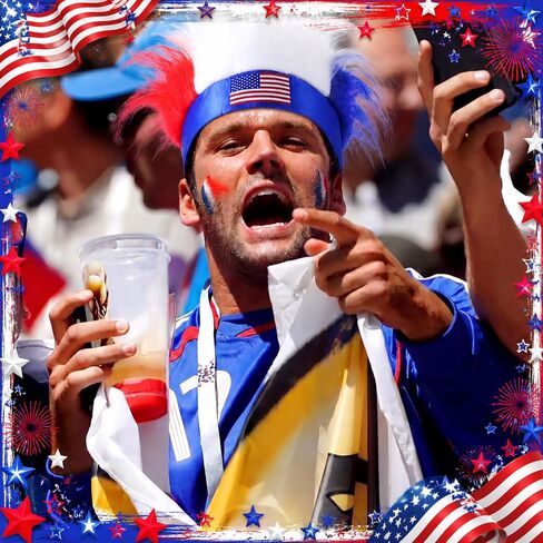 Chicingyou 6 Pcs 4th of July Patriotic Hairy Headband Red White and Blue USA Patriotic Sport Events American USA Hat Independence Day Party Costume Accessory 4th of July for Men Women Cosplay Fun Wig in Kuwait