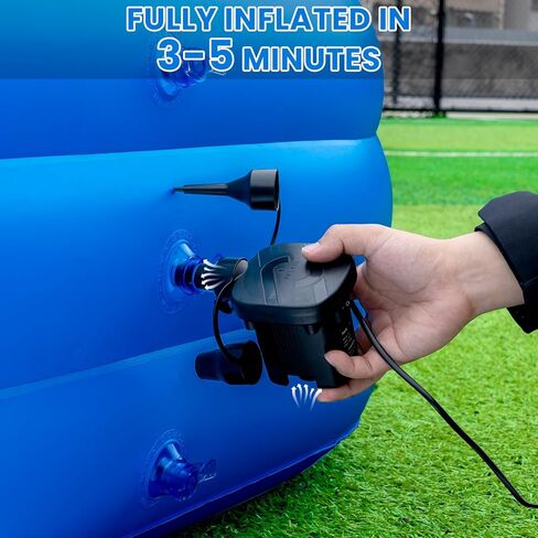Large Inflatable Pool – 145" x 74" x 22" Family Blow up Pool for Adults, 2025 Upgraded Extra Oversized Thickened Swimming Pool Perfect for Backyard Summer Fun, Fast Set-Up in Kuwait