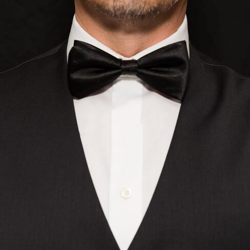 Holibanna Men’s Formal Cummerbund Set with Pre-tied Bowtie and Pocket Square, Black Smooth Fabric Suit Accessory for Weddings, Business, and Evening Events, 6pcs Classic Suit Set in Kuwait