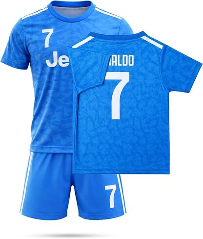 Soccer Jersey and Shorts Set, Complete Youth Football Kit for Boys & Girls | Breathable Polyester Uniform for Training, Match Day & Outdoor Play | Ages 5-6 to 14-16 Years in Kuwait