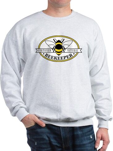 CafePress Certified Natural Beekeeper Sweatshirt Classic Crew Neck Light Sweatshirt in Kuwait