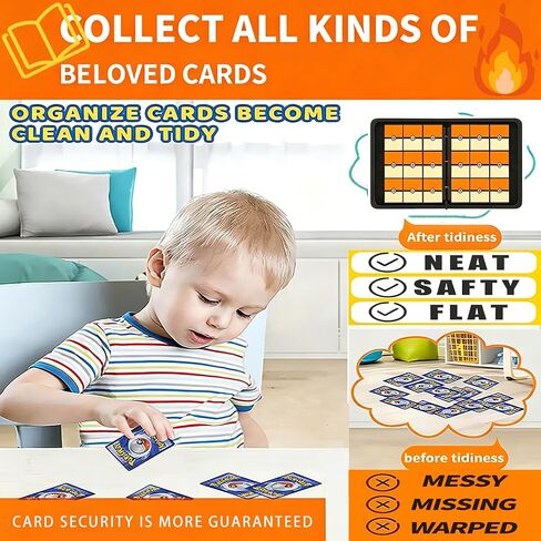 900 Pockets Trading Card Binder with Zipper, 3 Ring Card Album with 50 Side-Loading Pages, Standard Size 2.5" x 3.5" Card Holder for TCG, MTG, Sports & Collectible Cards, Gift for Adults & Kids in Kuwait
