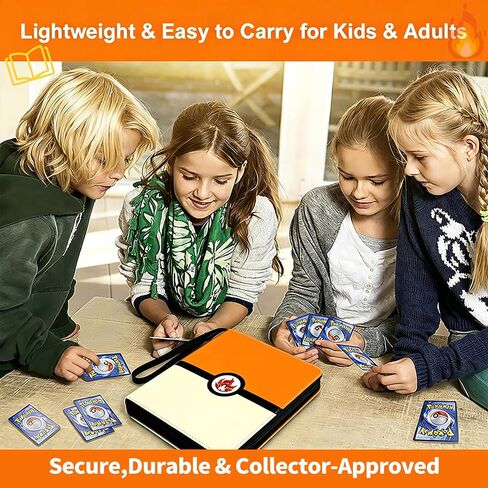 900 Pockets Trading Card Binder with Zipper, 3 Ring Card Album with 50 Side-Loading Pages, Standard Size 2.5" x 3.5" Card Holder for TCG, MTG, Sports & Collectible Cards, Gift for Adults & Kids in Kuwait