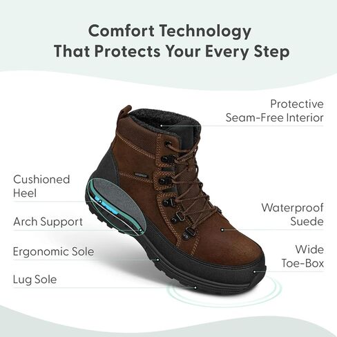 Orthofeet Men's Orthopedic Waterproof Stratton Snow Boots in Kuwait