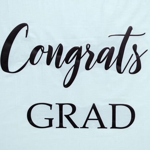 Congrats Grad Decal - Graduation Decals Sign for Backdrop,Congratulations Class Party Wall Sticker for Balloon Arch Decor,Grad Party,Graduation Event (Black) in Saudi Arabia