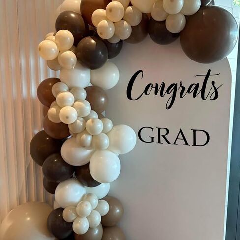 Congrats Grad Decal - Graduation Decals Sign for Backdrop,Congratulations Class Party Wall Sticker for Balloon Arch Decor,Grad Party,Graduation Event (Black) in Saudi Arabia