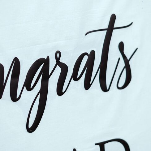 Congrats Grad Decal - Graduation Decals Sign for Backdrop,Congratulations Class Party Wall Sticker for Balloon Arch Decor,Grad Party,Graduation Event (Black) in Saudi Arabia