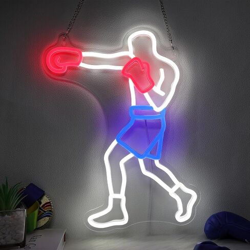 OkiyiD Cricket Ball Neon Sign – Sport Shaped LED Light for Game Room Man Cave Bar Decor, Cricket Gifts for Boys Men Dad Husband, USB Powered Dimmable Wall Decor Accessories in Saudi Arabia