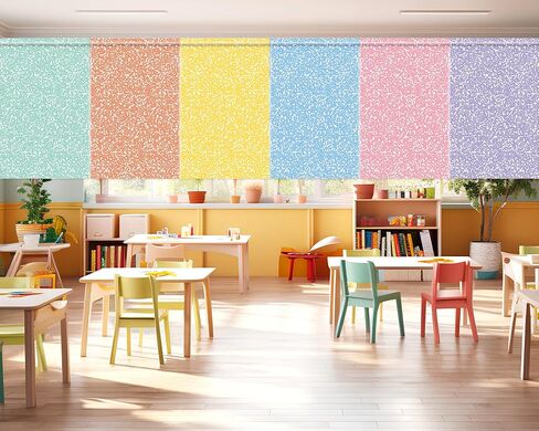 Wiooffen 6Pcs Composition Classroom Curtains Black White Composition Notebook Curtain Back to School Classroom Decoration Valance Curtains for Window Kindergarten Primary Bedroom Playroom Room Decor in Kuwait