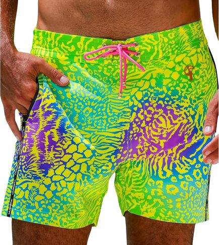 Tucann Men's Trunks 5" Compression Liner Quick Dry Zipper Pocket Chlorine Resistan 4 Way Stretch Swim Shorts for Men in Saudi Arabia