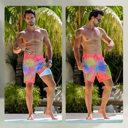 Tucann Men's Trunks 5" Compression Liner Quick Dry Zipper Pocket Chlorine Resistan 4 Way Stretch Swim Shorts for Men in Saudi Arabia