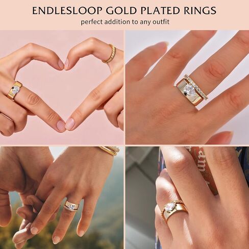 Gold Plated Pear Shaped Engagement Rings for Women Radiant Cut Oval Baguette Solitaire Ring Fashion Wedding Dainty Stacking Cubic Zirconia Eternity Band Ring Size 4-9 in Saudi Arabia