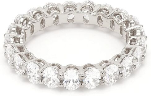HDD 14K بيضاوي الشكل بقطع الماس 1/2 / 3/4 / 5/6 قيراط LAB GROWN Diamond Eternity Band (اللون E-F Clarity VS1-VS2) in Kuwait