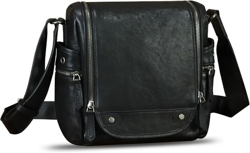 Genuine Leather Messenger Bag for Men Crossbody Shoulder Bag Vintage Desinger Satchel Purse Casual Sling Daypack in Kuwait