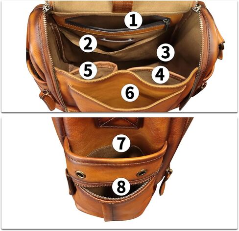 Genuine Leather Messenger Bag for Men Crossbody Shoulder Bag Vintage Desinger Satchel Purse Casual Sling Daypack in Kuwait