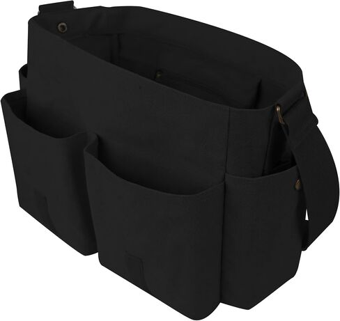 Black Lantern Messenger Bag – Vintage Canvas Crossbody Satchel for Men & Women, Stylish Shoulder Bag for Work or Travel in Saudi Arabia