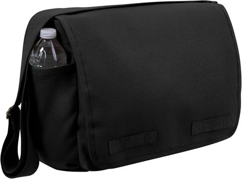 Black Lantern Messenger Bag – Vintage Canvas Crossbody Satchel for Men & Women, Stylish Shoulder Bag for Work or Travel in Saudi Arabia