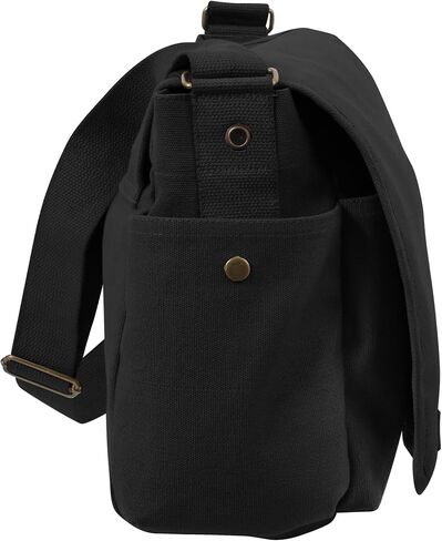 Black Lantern Messenger Bag – Vintage Canvas Crossbody Satchel for Men & Women, Stylish Shoulder Bag for Work or Travel in Saudi Arabia