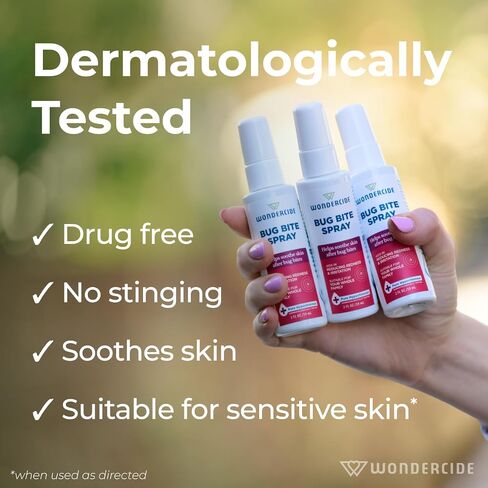 Wondercide - Bug Bite Spray - Helps Calm Skin and Reduce Redness After Insect Bites - No Sting, Fragrance Free - Powered by Pure Hypochlorous (HOCl) - 2 oz in Saudi Arabia