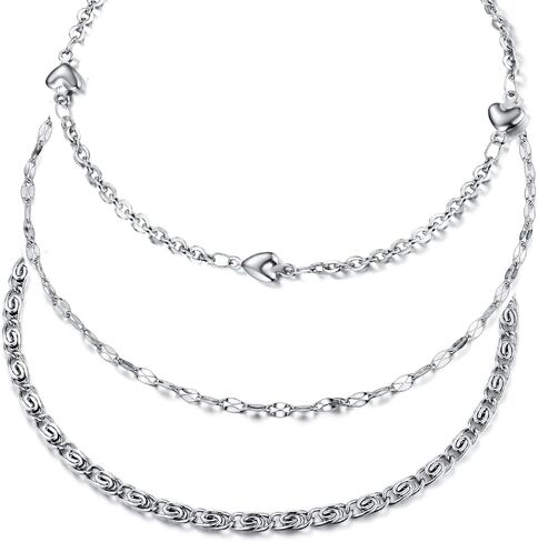 Stainless Steel Ankle Bracelet for Women, 14K Gold Plated Anklets Set 8.2"+2" Adjustable Waterproof Jewelry Gift in Saudi Arabia