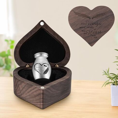 Dletay Small Urns for Human Ashes Keepsake Heart Shaped Box Mini Cremation Urns for Women Men 1.2 Inches Memorial Funeral Urn-Forever in My Heart in Kuwait