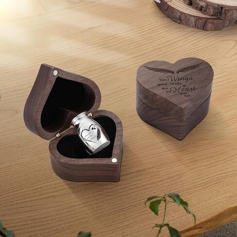 Dletay Small Urns for Human Ashes Keepsake Heart Shaped Box Mini Cremation Urns for Women Men 1.2 Inches Memorial Funeral Urn-Forever in My Heart in Kuwait