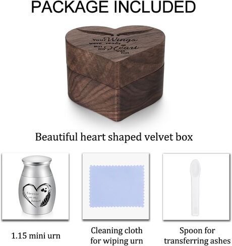 Dletay Small Urns for Human Ashes Keepsake Heart Shaped Box Mini Cremation Urns for Women Men 1.2 Inches Memorial Funeral Urn-Forever in My Heart in Kuwait