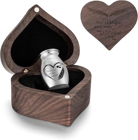 Dletay Small Urns for Human Ashes Keepsake Heart Shaped Box Mini Cremation Urns for Women Men 1.2 Inches Memorial Funeral Urn-Forever in My Heart in Kuwait