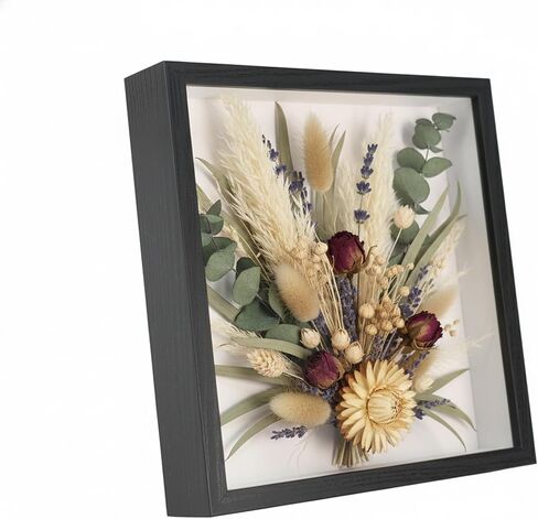 9.6x9.6 Shadow Box Frame, 1.7" Deep Picture Frame with Magnetic Clasp, Memory Box Display Case for Jersey Medal Ticket and 3D Items | Black in Saudi Arabia
