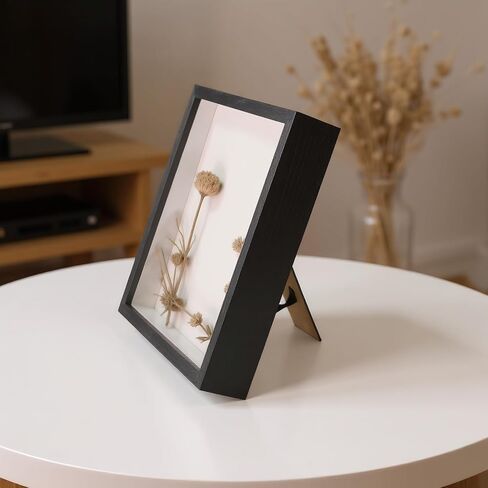 9.6x9.6 Shadow Box Frame, 1.7" Deep Picture Frame with Magnetic Clasp, Memory Box Display Case for Jersey Medal Ticket and 3D Items | Black in Saudi Arabia