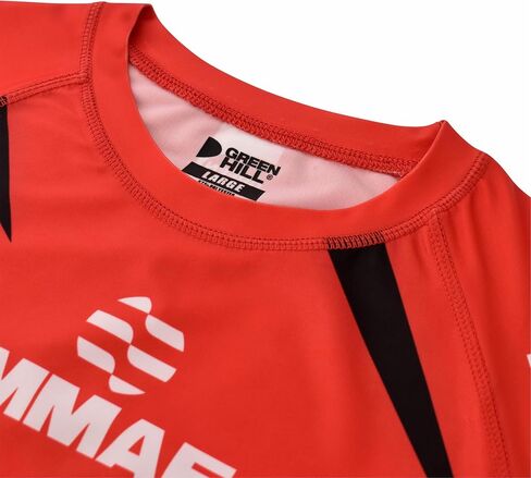 Green Hill Rash Guard – Short Sleeve SwimShirt for Swimming, MMA – UV Protection, Compression Fit - IMMAF Rashguard from in Saudi Arabia