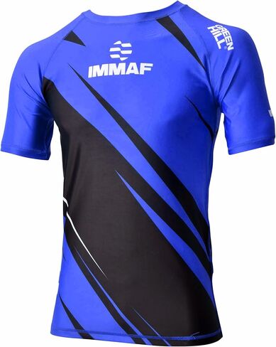 Green Hill Rash Guard – Short Sleeve SwimShirt for Swimming, MMA – UV Protection, Compression Fit - IMMAF Rashguard from in Saudi Arabia