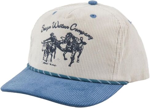 Cream/Blue Corduroy Los Rios Snapback in Saudi Arabia