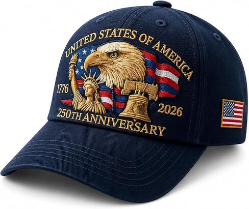 250th Anniversary USA Hats for Men Women-Patriotic America 250 Baseball Men's Caps, Embroidered 4th of July Dad Hat in Saudi Arabia
