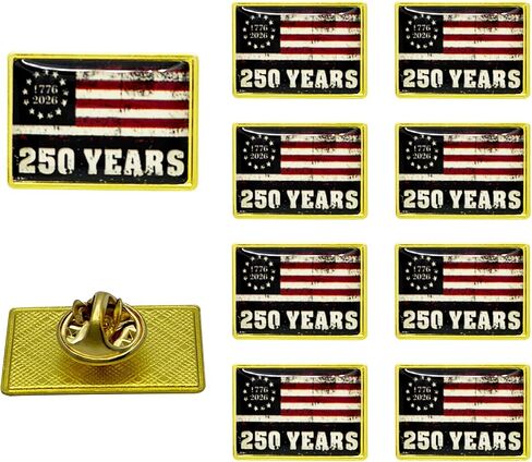 10PCS American Flag Lapel Pins 4th of July Charm Brooch 250 Anniversary USA Pin Bulk in Kuwait