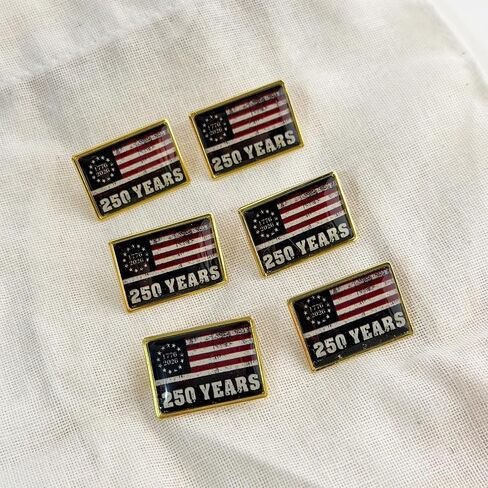 10PCS American Flag Lapel Pins 4th of July Charm Brooch 250 Anniversary USA Pin Bulk in Kuwait