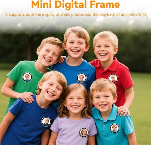1.89" Digital Photo Frame Button Badge, Mini LED Electronic Pin, Touch Control, Photo & GIF Animation Display, Ideal for Events, Gifts in Saudi Arabia
