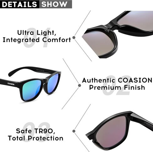 COASION Kids Polarized Sunglasses Toddler Shatterproof UV400 Children Sun Glasses for Boys Girls Age 2-9 in Kuwait