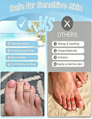 SMORI Gold/Silver Plated Toe Rings for Women Non Tarnish 14K Gold/White Gold Plated Adjustable Toe Rings Dainty Flower CZ Band Open Toe Ring Waterproof Beach Foot Jewelry Set for Summer in Saudi Arabia
