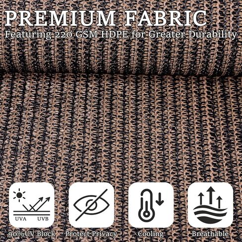 7' W x 8' H Outdoor Roller Shades, Cordless Patio Roll Up Outdoor Blinds with 2 Poles & 1 Fabric, Exterior Sun Shade Cloth for Porch, Gazebo, Balcony, Pergola, Mocha in Saudi Arabia