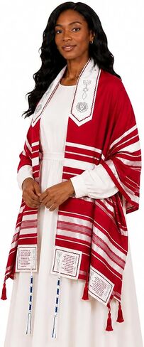 The Holy Promise Messianic Prayer Shawl-72 x22 Christian Tallit with Biblical Verses-Includes Carrying Bag in Saudi Arabia