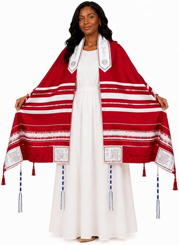 The Holy Promise Messianic Prayer Shawl-72 x22 Christian Tallit with Biblical Verses-Includes Carrying Bag in Saudi Arabia